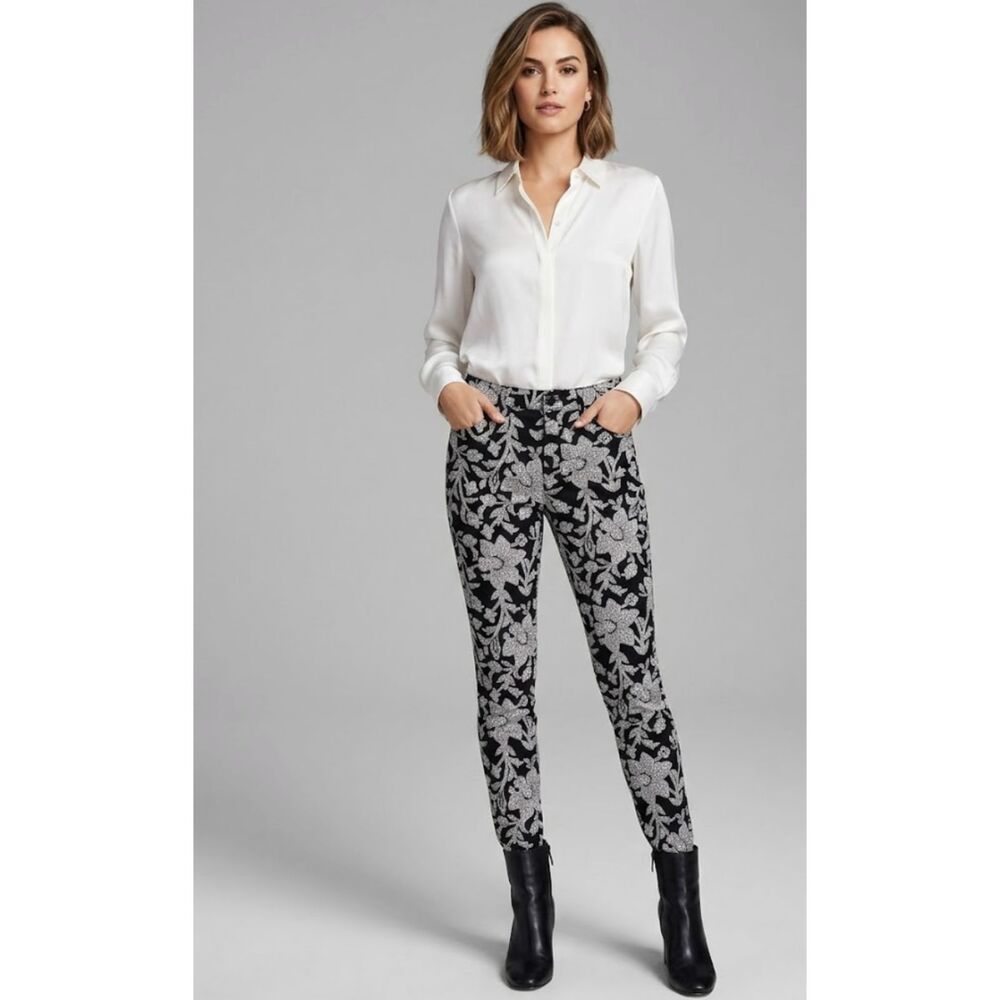 New Chico's Catalina Floral Jegging Pants Women's Size XS Petite (Chico's 00P)
